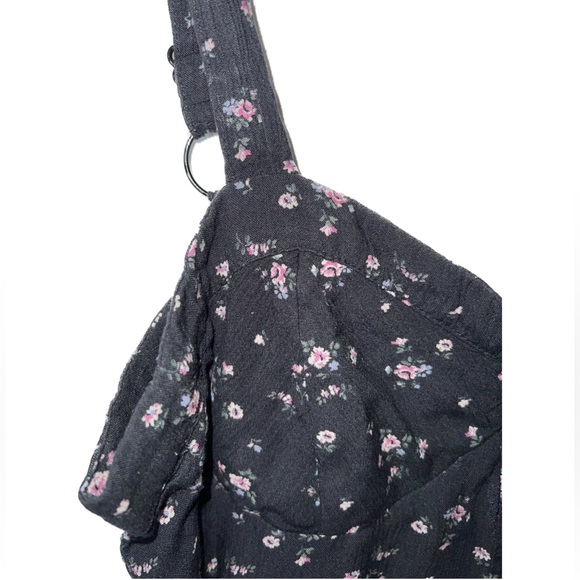 AMERICAN EAGLE NAVY BLUE FORAL DRESS A19 - Picture 2 of 6